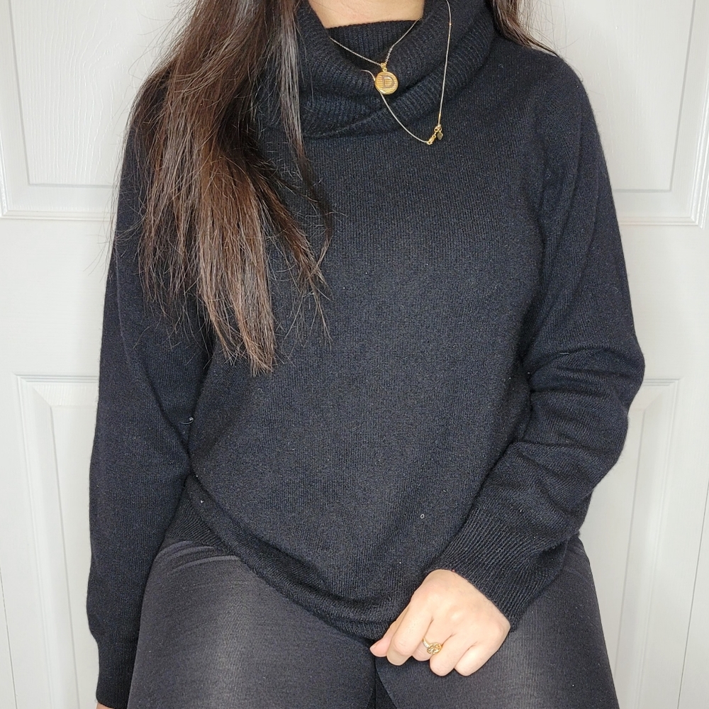 Preston & York black cowl neck sweater